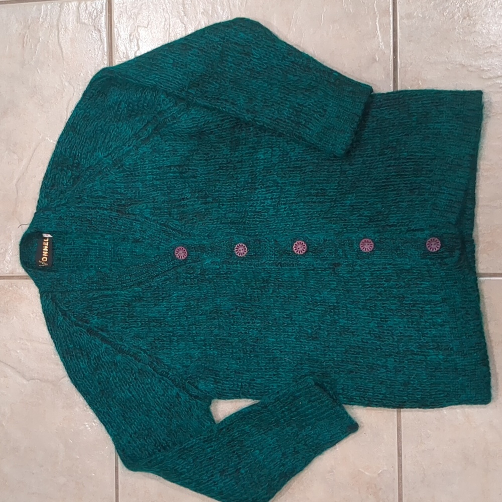 Vintage Vonnel Kelly Green Cardigan Size Small